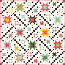 Load image into Gallery viewer, Fruit Burst star quilt by Audrey Tanke for BasicGrey. Fabric is Fruit Loop by BasicGrey for Moda Fabrics. Fat quarter friendly. Download the PDF here!