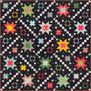 Fruit Burst star quilt by Audrey Tanke for BasicGrey. Fabric is Fruit Loop by BasicGrey for Moda Fabrics. Fat quarter friendly. Download the PDF here!