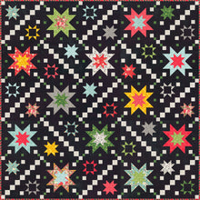 Load image into Gallery viewer, Fruit Burst star quilt by Audrey Tanke for BasicGrey. Fabric is Fruit Loop by BasicGrey for Moda Fabrics. Fat quarter friendly. Download the PDF here!