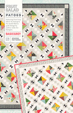 Load image into Gallery viewer, FRUIT SALAD scrappy diamond quilt by Audrey Tanke for BasicGrey. Fabric is Fruit Loop by BasicGrey for Moda Fabrics. Charm pack friendly.