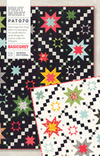 Load image into Gallery viewer, Fruit Burst star quilt by Audrey Tanke for BasicGrey. Fabric is Fruit Loop by BasicGrey for Moda Fabrics. Fat quarter friendly. Download the PDF here!