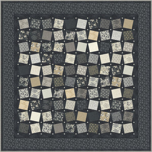 Move Night floating block quilt by Audre Tanke for BasicGrey. Fat Eighth friendly. Make it with fat eighths. Fabric is Date Night by BasicGrey for Moda Fabrics.