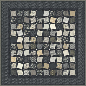 Move Night floating block quilt by Audre Tanke for BasicGrey. Fat Eighth friendly. Make it with fat eighths. Fabric is Date Night by BasicGrey for Moda Fabrics.
