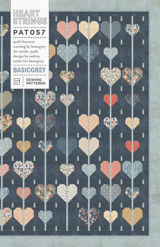 Heart Strings Layer Cake quilt in Nutmeg fabric by BasicGrey for Moda Fabrics. Download the PDF here!