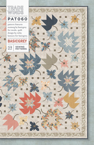 Trade Winds fat quarter quilt in Nutmeg fabric by BasicGrey for Moda Fabrics. Download the PDF pattern here.