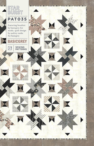 Star Burst fat eighth quilt in Boudoir fabric by BasicGrey for Moda Fabrics. Download the PDF pattern here!